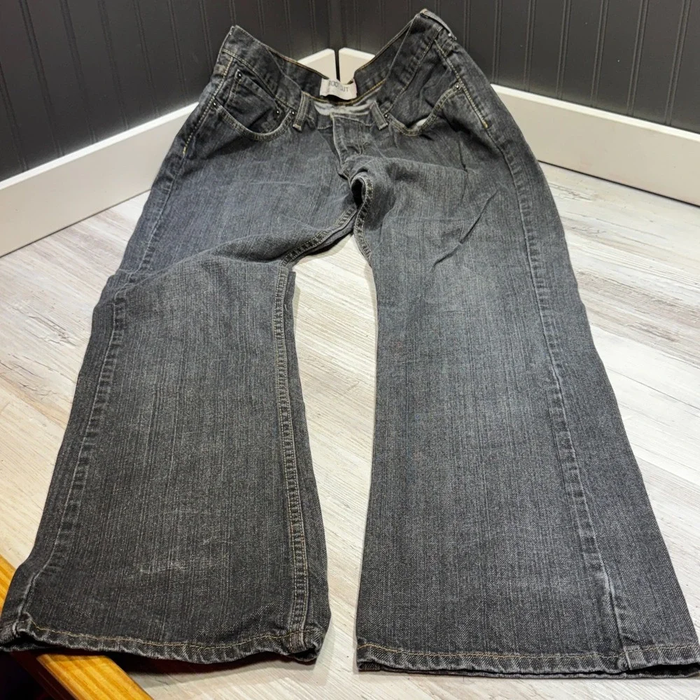 Vintage Levi's Jeans Mens 34x30 Gray 527 Low Bootcut Faded Whisker Grunge Y2K